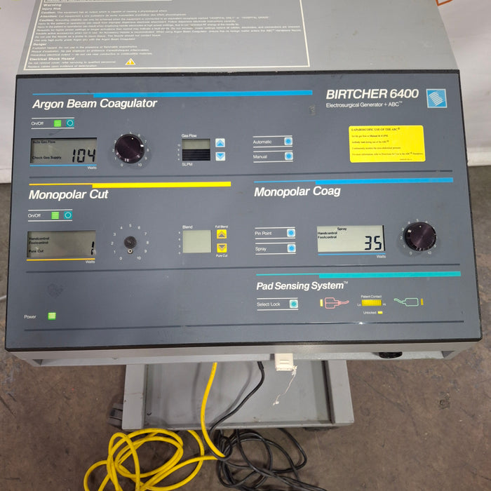 Birtcher 6400 Electrosurgical Generator & Argon Beam Coagulator