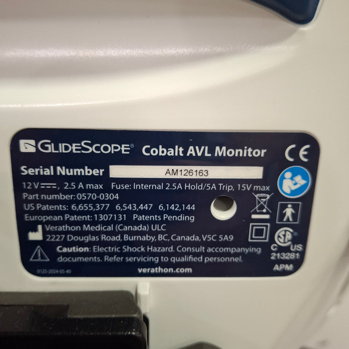 Verathon Medical, Inc Glidescope Cobalt AVL Video Laryngoscope