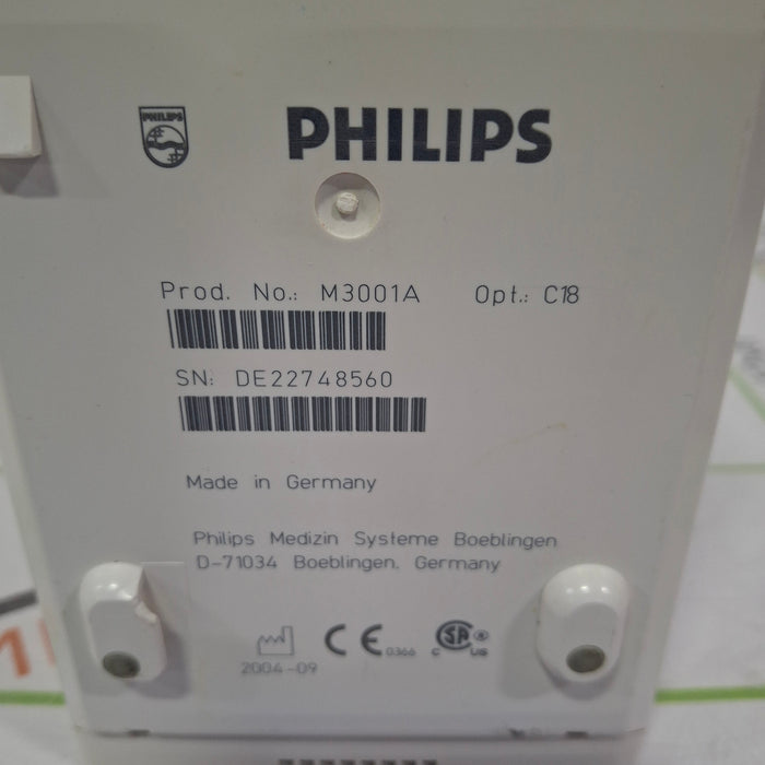 Philips M3001A-C18 Fast SpO2, NIBP, 12 lead ECG, Temp, IBP MMS Module
