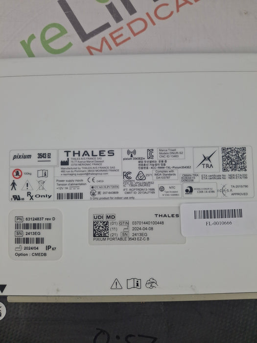 Thales Pixium 3543 EZ Flat Panel Detector