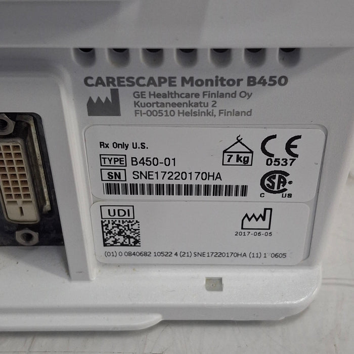 GE Healthcare GE Healthcare Carescape B450 Critical Care Patient Monitor Patient Monitors reLink Online