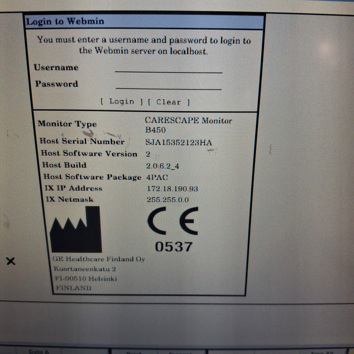 GE Healthcare GE Healthcare Carescape B450 Post Anesthesia Care Patient Monitor Patient Monitors reLink Online