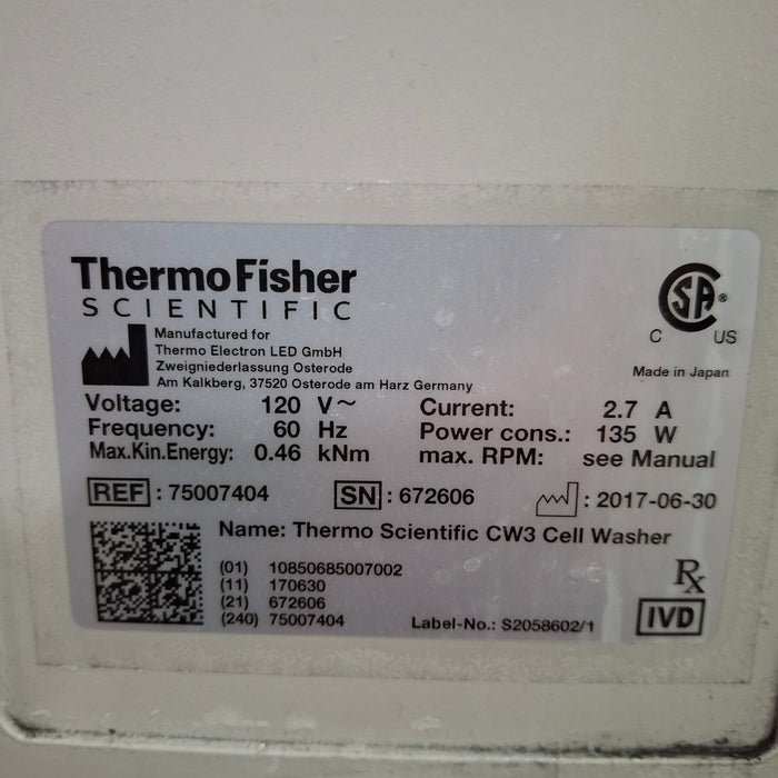 Thermo Scientific Sorvall CW3 Cell Washing Centrifuge
