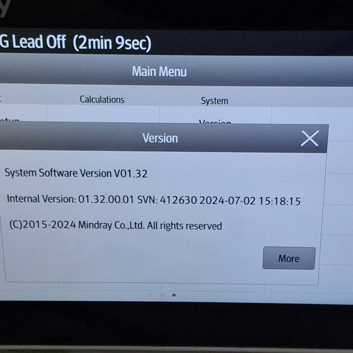 Mindray Benevision N1 Nellcor Transport Monitor