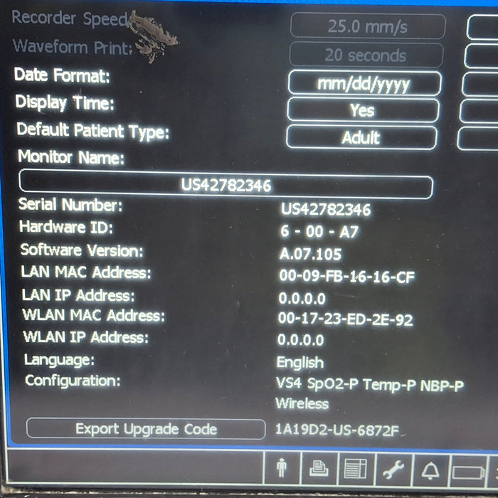 Philips SureSigns VS4 Vital Signs Monitor