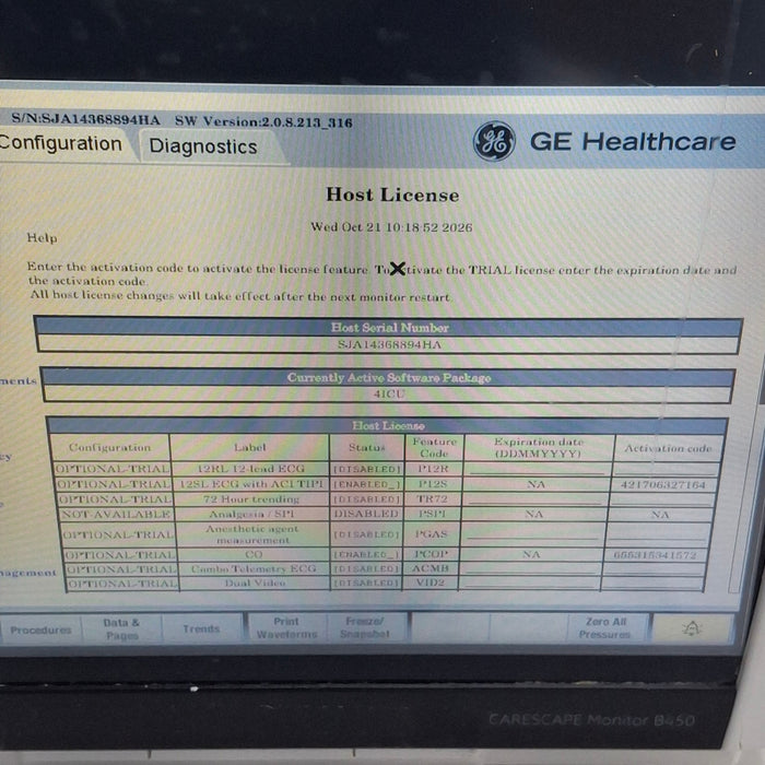 GE Healthcare GE Healthcare Carescape B450 Critical Care Patient Monitor Patient Monitors reLink Online