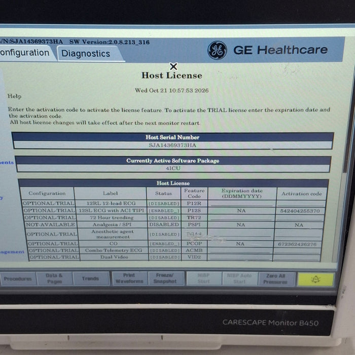 GE Healthcare GE Healthcare Carescape B450 Critical Care Patient Monitor Patient Monitors reLink Online