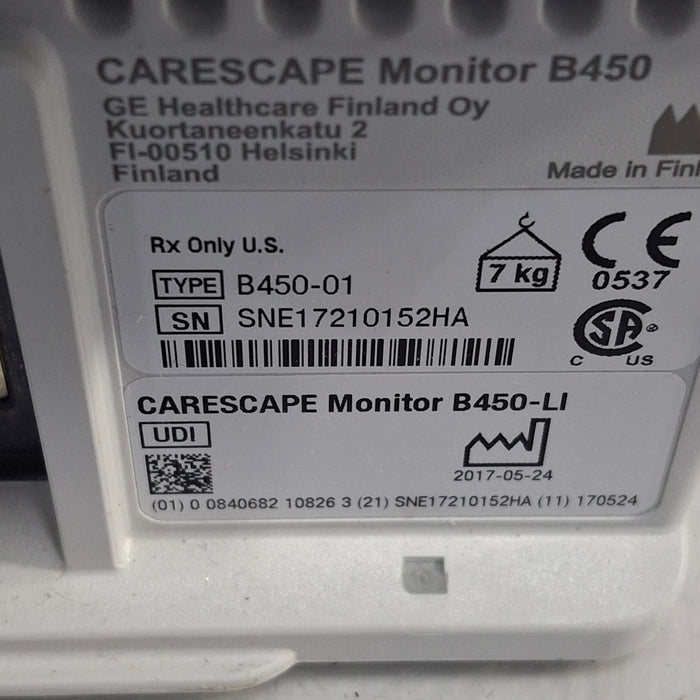 GE Healthcare GE Healthcare Carescape B450 Critical Care Patient Monitor Patient Monitors reLink Online