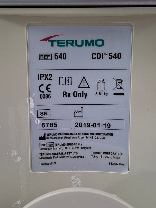 Terumo Cardiovascular Systems Corporation CDI 540 Calibration Gas Unit
