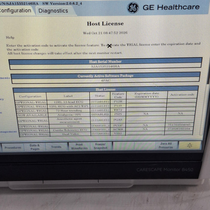 GE Healthcare GE Healthcare Carescape B450 Critical Care Patient Monitor Patient Monitors reLink Online