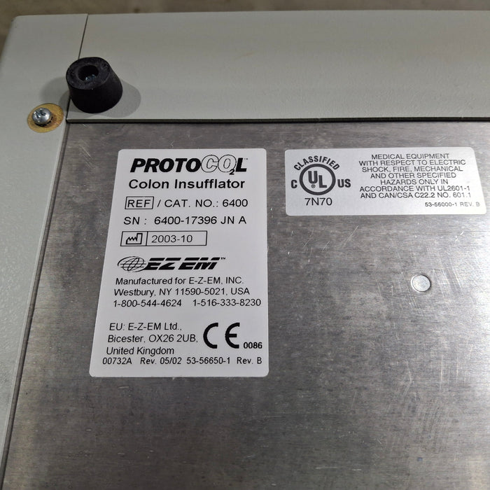 EZ EM Products Protocol 6400 Colon Insufflator