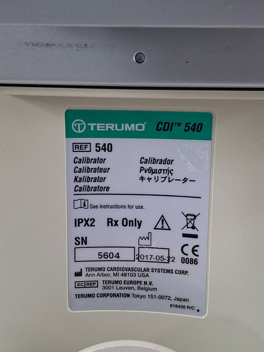 Terumo Cardiovascular Systems Corporation CDI 540 Calibration Gas Unit