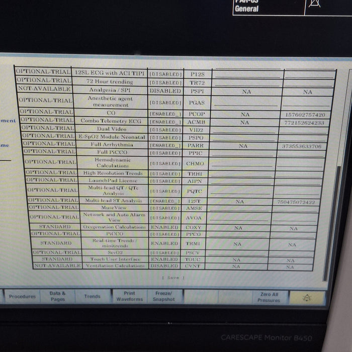 GE Healthcare Carescape B450 Post Anesthesia Care Patient Monitor