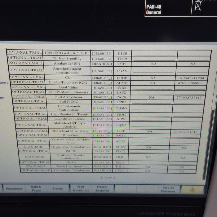 GE Healthcare Carescape B450 Post Anesthesia Care Patient Monitor