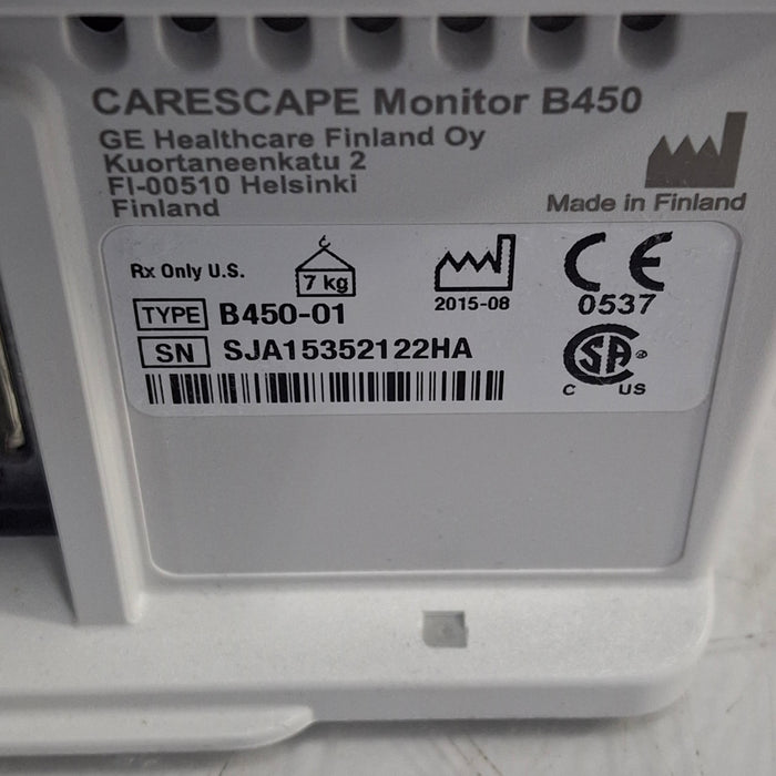 GE Healthcare Carescape B450 Post Anesthesia Care Patient Monitor