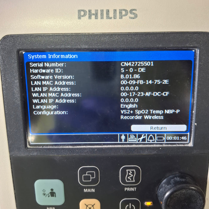 Philips SureSigns VS2+ Vital Signs Monitor