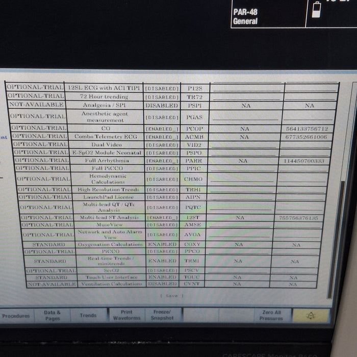 GE Healthcare Carescape B450 Post Anesthesia Care Patient Monitor