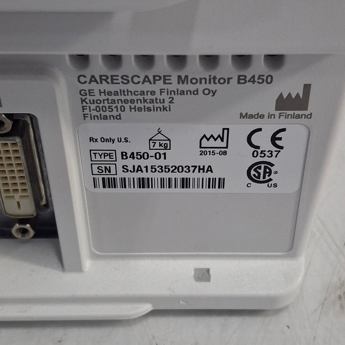 GE Healthcare Carescape B450 Critical Care Patient Monitor