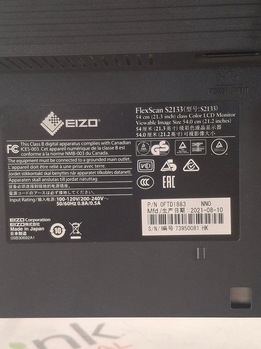 Eizo FlexScan S2133 LCD monitor
