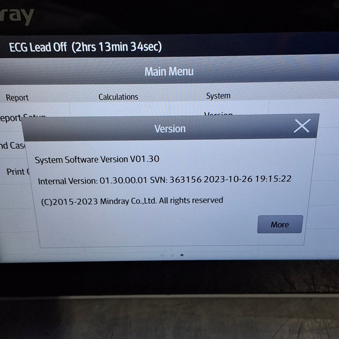 Mindray Benevision N1 Nellcor Transport Monitor