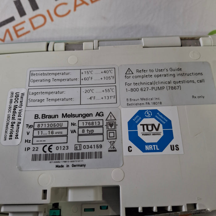 B. Braun Infusomat Space w/AC Adapter Infusion Pump