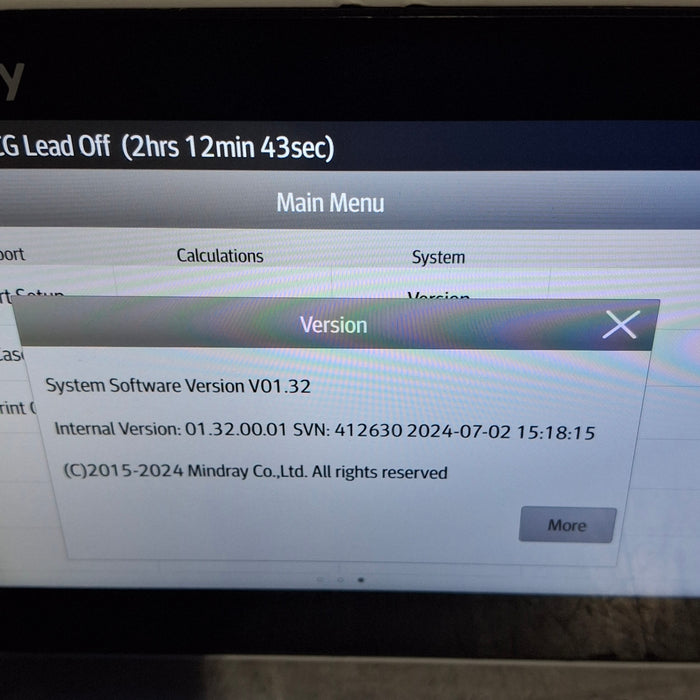 Mindray Benevision N1 Nellcor Transport Monitor
