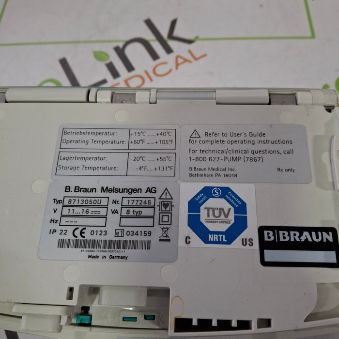 B. Braun Infusomat Space w/Pole Clamp Infusion Pump