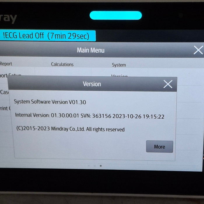 Mindray Benevision N1 Nellcor Transport Monitor