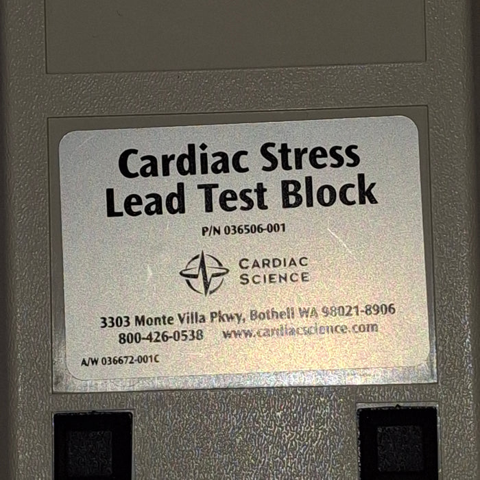 Cardiac Science Cardiac Stress Lead Test Block ECG Monitoring