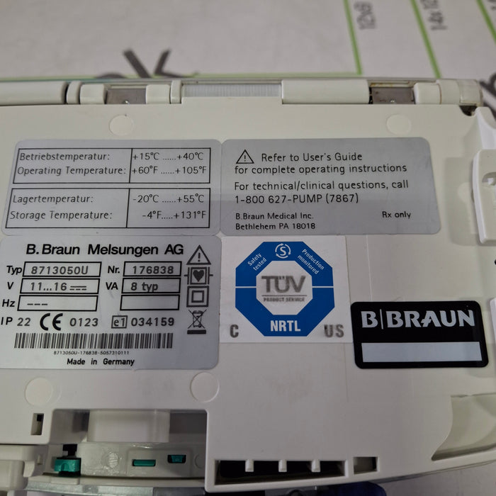 B. Braun Infusomat Space w/AC Adapter Infusion Pump