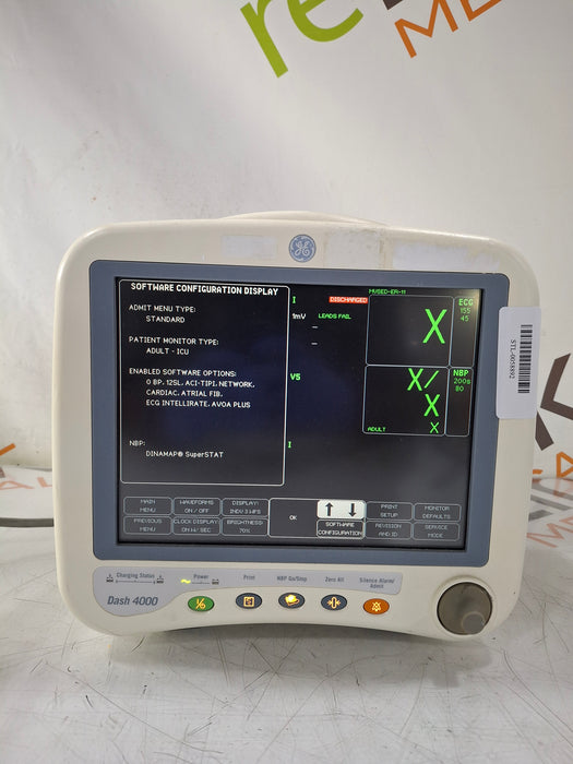 GE Healthcare Dash 4000 - GE/Nellcor SpO2 Patient Monitor