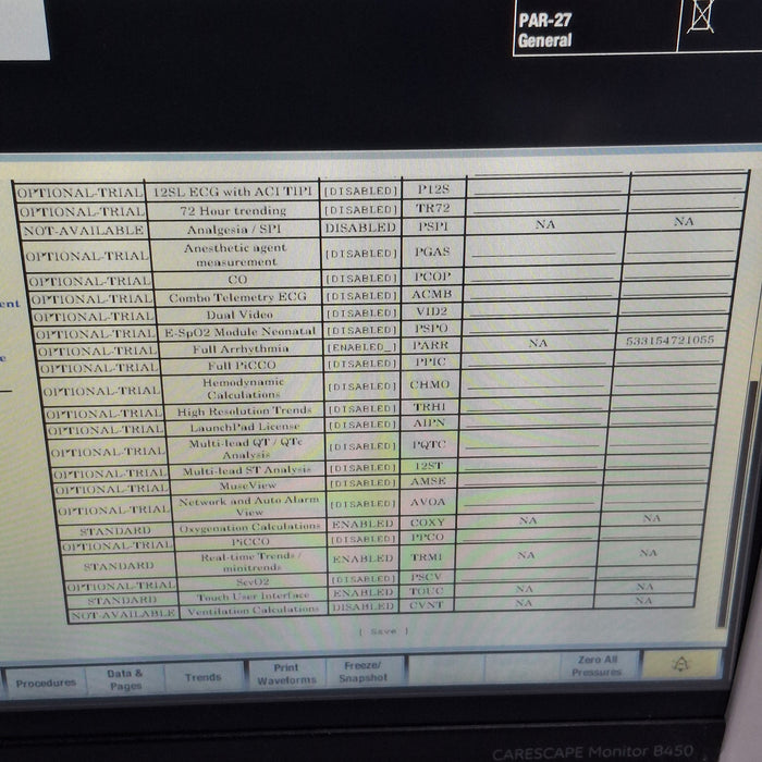 GE Healthcare Carescape B450 Critical Care Patient Monitor