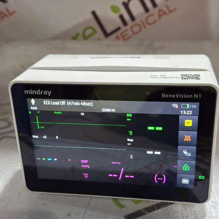 Mindray Benevision N1 Nellcor Transport Monitor