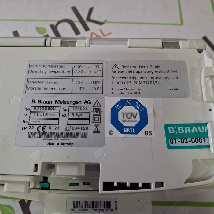 B. Braun Infusomat Space w/Pole Clamp Infusion Pump