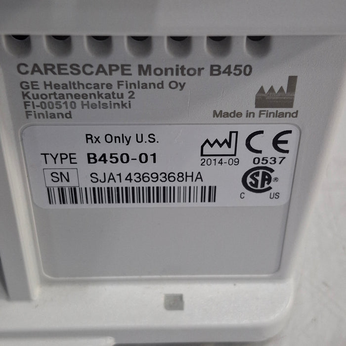 GE Healthcare Carescape B450 Critical Care Patient Monitor