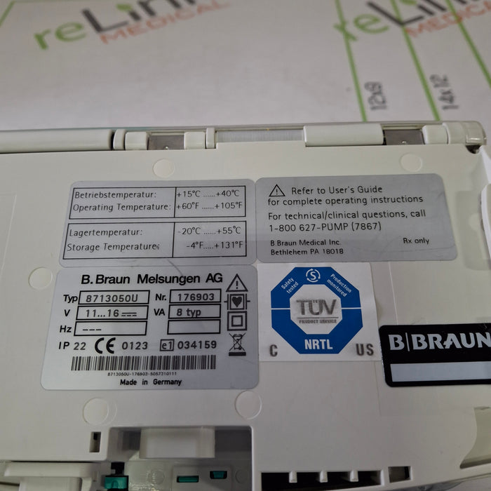 B. Braun Infusomat Space w/Pole Clamp Infusion Pump