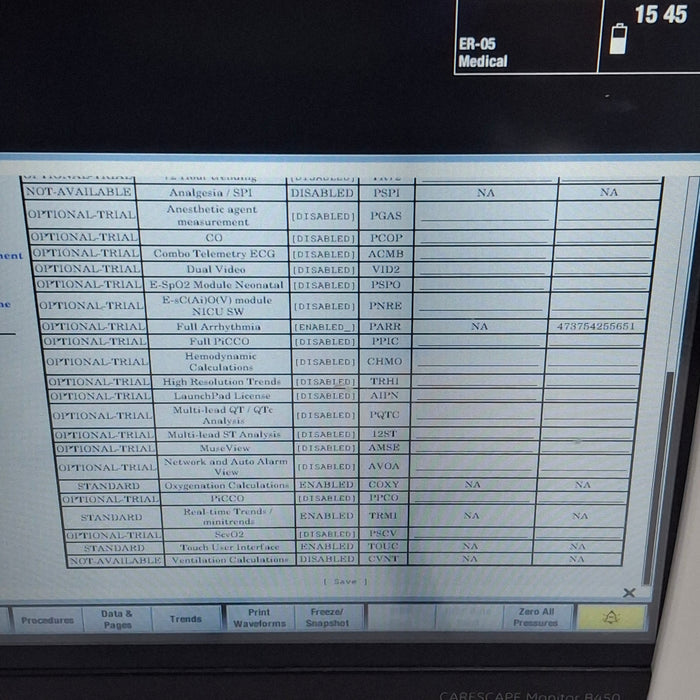 GE Healthcare Carescape B450 Critical Care Patient Monitor