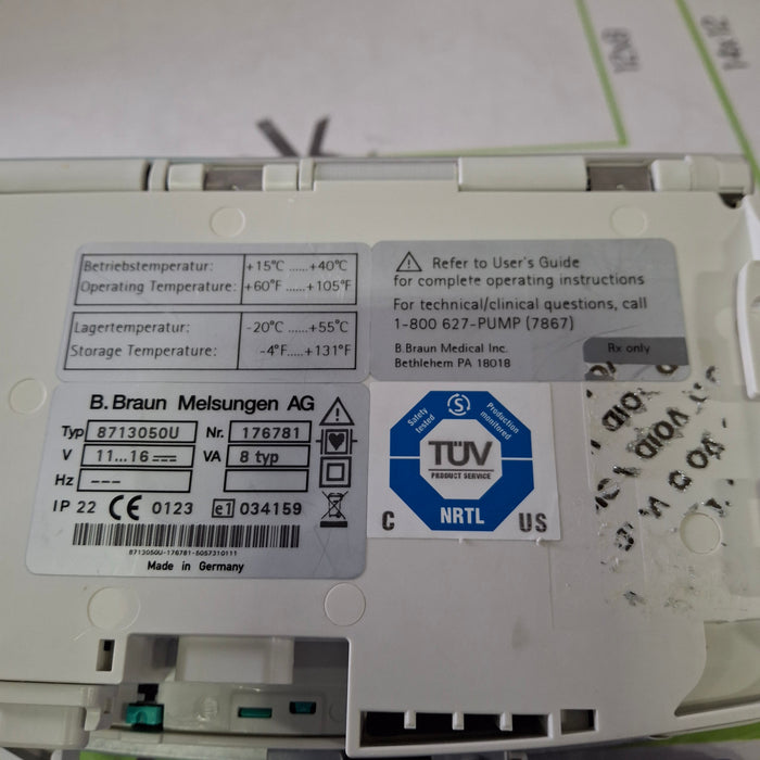 B. Braun Infusomat Space w/Pole Clamp Infusion Pump