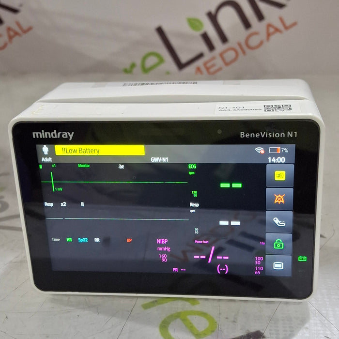 Mindray Benevision N1 Nellcor Transport Monitor