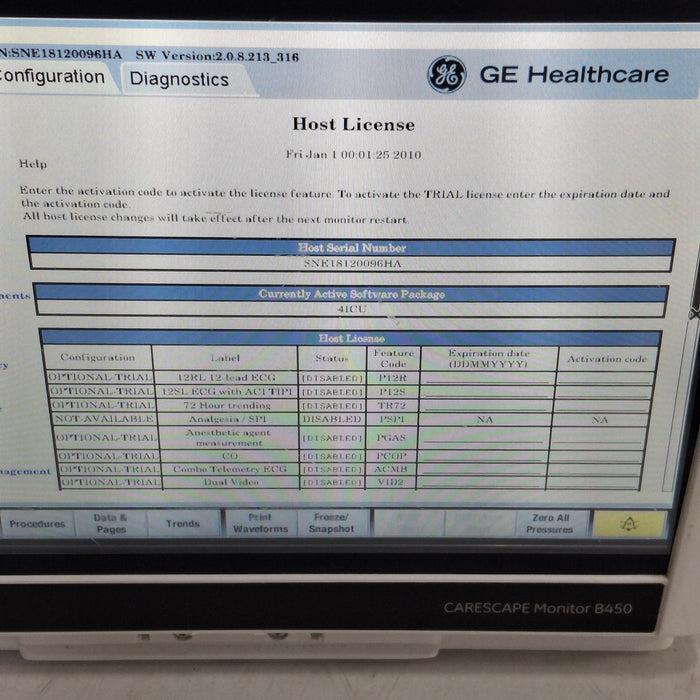 GE Healthcare GE Healthcare Carescape B450 Critical Care Patient Monitor Patient Monitors reLink Online