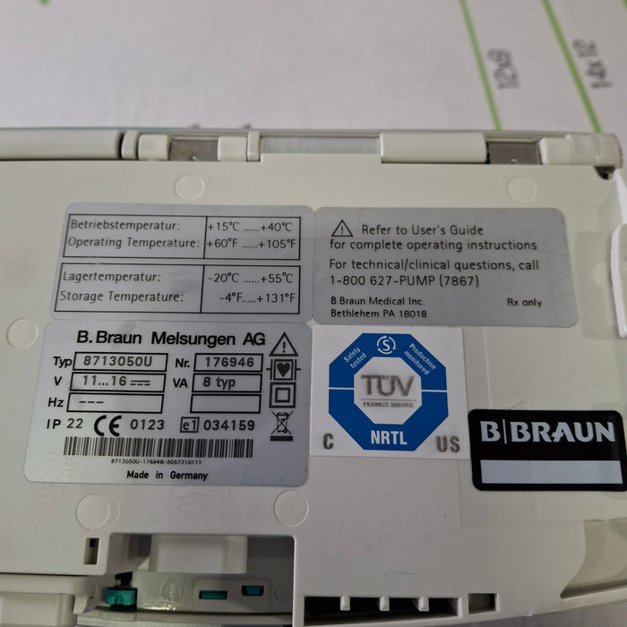 B. Braun Infusomat Space w/Pole Clamp Infusion Pump