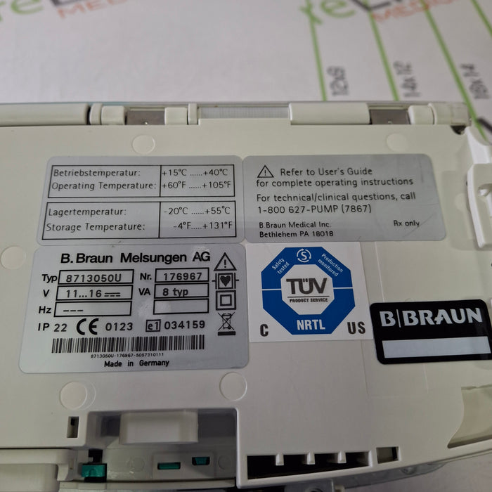 B. Braun Infusomat Space w/Pole Clamp Infusion Pump