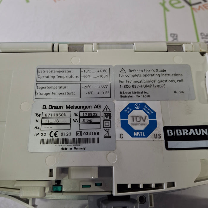 B. Braun Infusomat Space w/Pole Clamp Infusion Pump