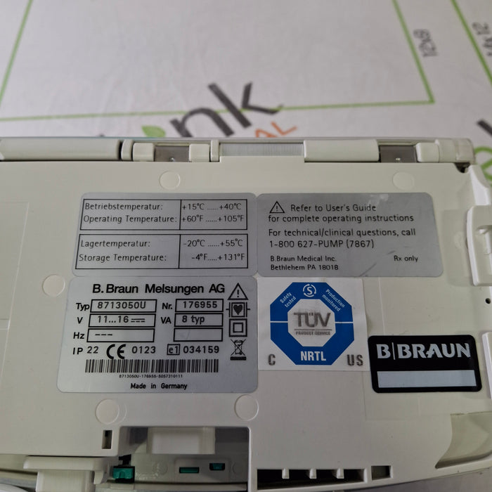 B. Braun Infusomat Space w/Pole Clamp Infusion Pump