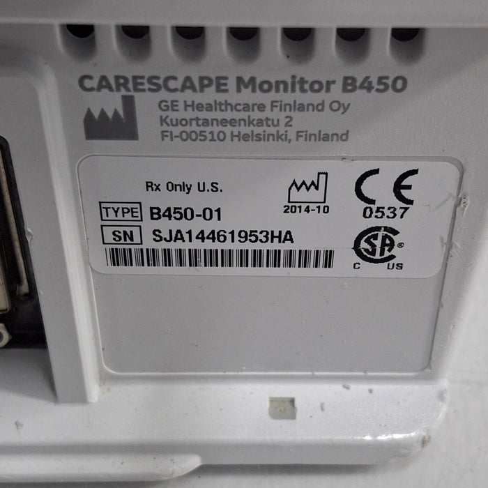 GE Healthcare Carescape B450 Critical Care Patient Monitor