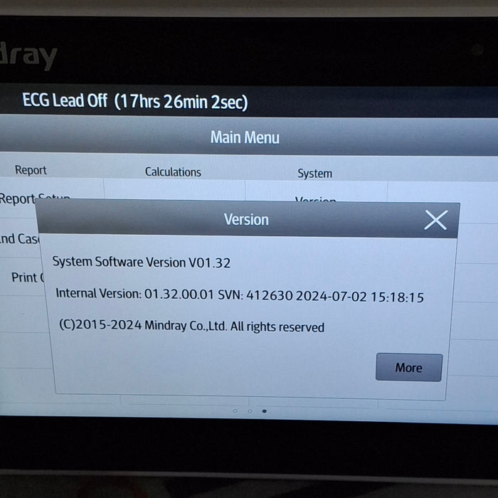 Mindray Benevision N1 Nellcor Transport Monitor