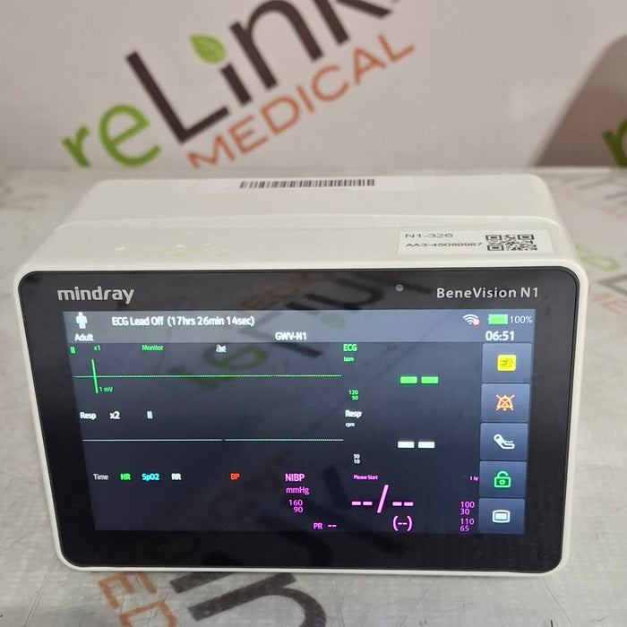 Mindray Benevision N1 Nellcor Transport Monitor