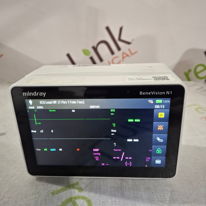 Mindray Benevision N1 Nellcor Transport Monitor