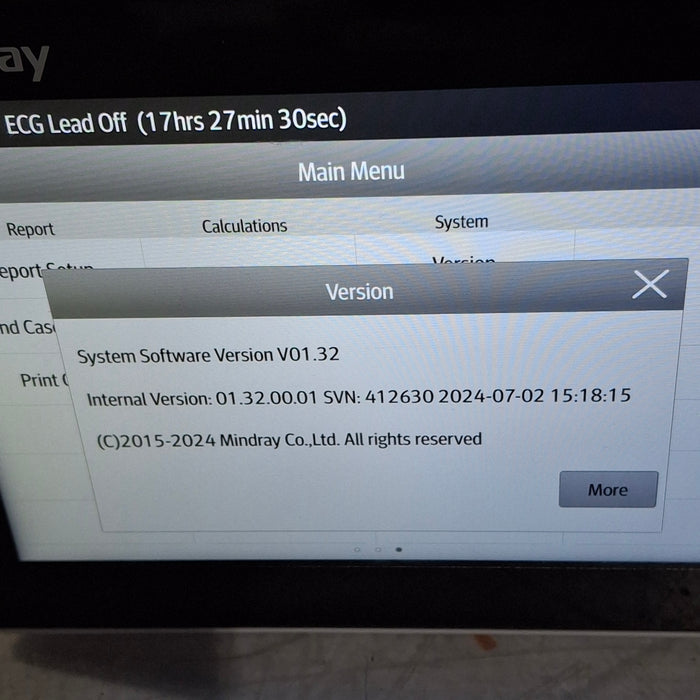 Mindray Benevision N1 Nellcor Transport Monitor