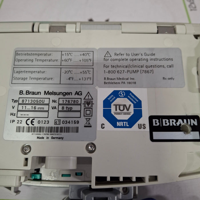 B. Braun Infusomat Space w/Pole Clamp Infusion Pump